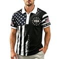 thumbnail image 3 of Zimjoy 250th Anniversary USA Men's Golf Polo Shirt Quick Dry Breathable Mesh USA Flag 1776-2026 Print Short Sleeve Shirt for 4th of July Dark Gray S, 3 of 6