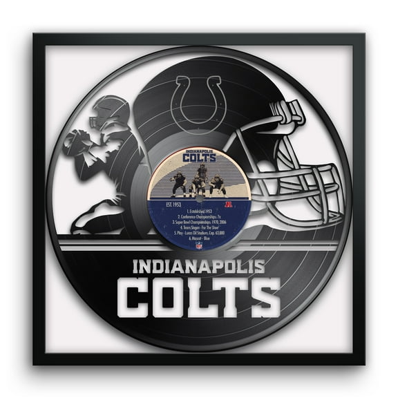 Indianapolis Colts Framed 13" x 13" Vinyl Record Art Print