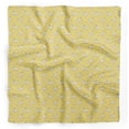 thumbnail image 1 of Bimba Yellow Shell & Whale Fish Ocean Pure Silk Printed Head Bandanas Summer Neck Wrap Scarf 40 x 40 Inches, 1 of 6
