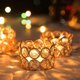 thumbnail image 1 of KAIYANG Candelabro de té de cristal dorado, candelabro de metal, juego de 12/decoración navideña, 1 of 3