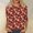 Watermelon Red, variant on Only Moment Black Christmas Lightweight Tops Crew Neck 3/4 Sleeve Work casual shirts, tunic tops for leggings S