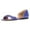 Blue, variant on YDN Women Comfortable Round Closed Toe Slip On Comfy Flats Block Low Heel Office Outfit Walking Dressy Slide Shoes Size 7 Blue