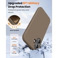 thumbnail image 4 of KOMI Designed for iPhone 16 Case,Shockproof Liquid Silicone Protective Phone Case with Soft Anti-Scratch Microfiber Lining Ultra Slim Drop Protection Phone Cover 6.1 inch Light Brown, 4 of 5
