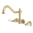 thumbnail image 3 of Kingston Brass KS1286PL Heritage Wall Mount Kitchen Faucet, Polished Nickel, 3 of 6