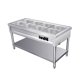thumbnail image 2 of Mesa de ventas con aislamiento de calefacción eléctrica comercial de acero inoxidable, calentador de piscina para sopa, estufa para sopa, mesa de comedor con cubierta, 2 of 5