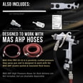 thumbnail image 4 of Master Elite High-Performance PRO-55 Series HVLP Pressure Feed Spray Gun with 1.5mm Tip - Ideal for Automotive Basecoats, Clearcoats, Primers, Industrial & Woodworking Coatings - Superior Atomization, 4 of 6