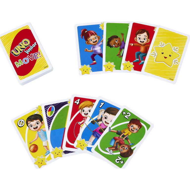 ​UNO Junior Move! Card Game for Kids with Active Play, Simple Rules, 3  Levels of Play and Matching