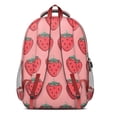 thumbnail image 3 of Pink Strawberry Plants Fruit Backpack for School,Cute School Bag,Schoolbag with Adjustable Shoulder Straps & Padded Back,16.9 Inch, 3 of 5