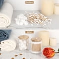 thumbnail image 5 of Qtip Holder Clearance Tanuse Q Tip Holder for Bathroom 2Pc Acrylic Holder Dispenser Bathroom Jars with Lids Cotton Pad Round Holder for Bathroom Accessories Storage Organizer on Sale, 5 of 8