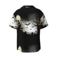 thumbnail image 2 of Disketp Men's Hawaiian Happy Halloween 1 Print Shirts Button Down Holiday Beach Shirts-X-Large, 2 of 7