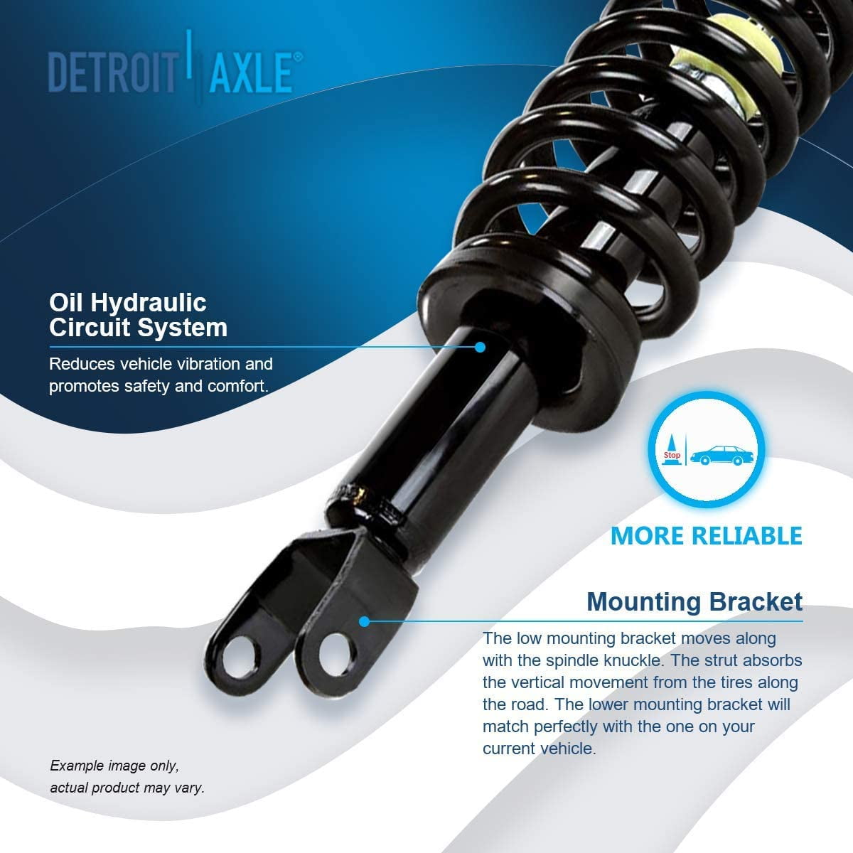 Detroit Axle - 4WD Front Struts for 2006 2007 2008 Dodge Ram 1500 Complete 2 Struts w/Coil Spring Replacement Left & Right Quick Install Ready Struts Assembly