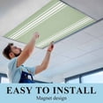 thumbnail image 6 of Sage Green Fluorescent Light Covers, Farmhouse Sage Green White Striped Magnetic Light Covers for Ceiling Lights, Fluorescent Ceiling Shade Filters for Classroom Bedroom Office 4x2Ft x 1PCS, 6 of 8