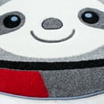 thumbnail image 3 of SAFAVIEH Carousel Kids Happy Sloth Astronaut Area Rug, Blue/Gray, 3' x 3' Round, 3 of 10