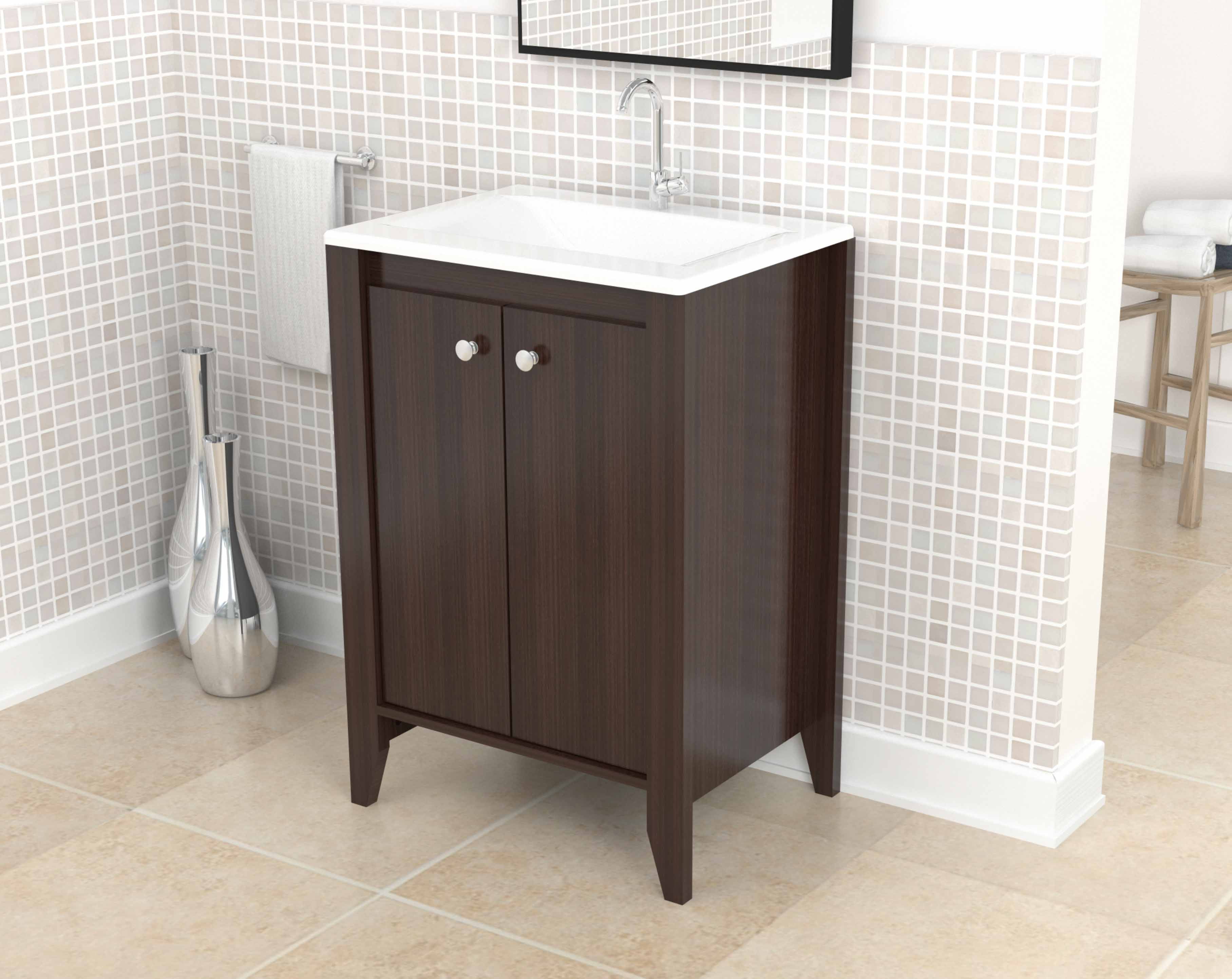 Beach Style Espresso Bathroom Vanity