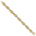 thumbnail image 2 of 14k Two-tone Bracelet Fancy 11.5 mm 8.25 in Polished Link, 2 of 4