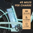 thumbnail image 4 of Lilypelle 26" Electric Bike for Women Adults, 36V 10.4Ah UL2849 (By SGS) Battery ,350W Helical Motor w/ 700W peak power , 7-Speed Electric Bicycle w/ Front Fork Suspension,Max 20mph,50 Miles,Class 2, 4 of 8