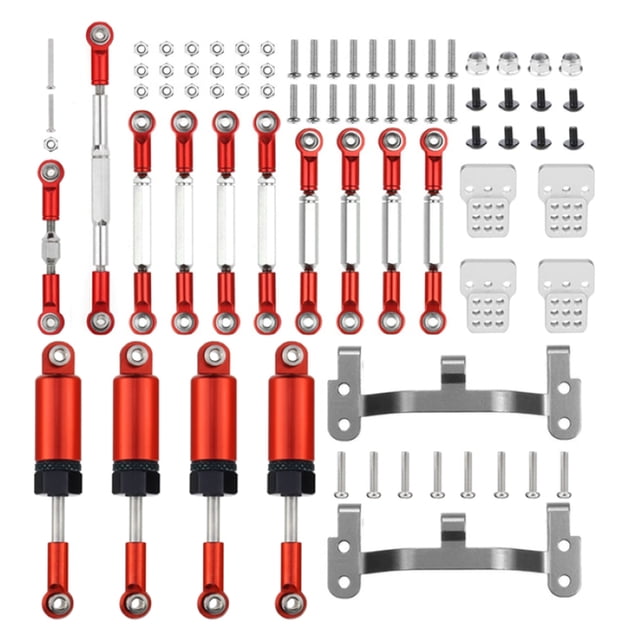 Repuestos Soporte de amortiguador de resorte incorporado 1:16 Sunnimix Piezas de coches RC rojo