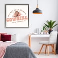 thumbnail image 2 of Not Easy Being Cowgirl Gray Framed Floater Canvas Wall Art, design by Kim Allen, 2 of 10