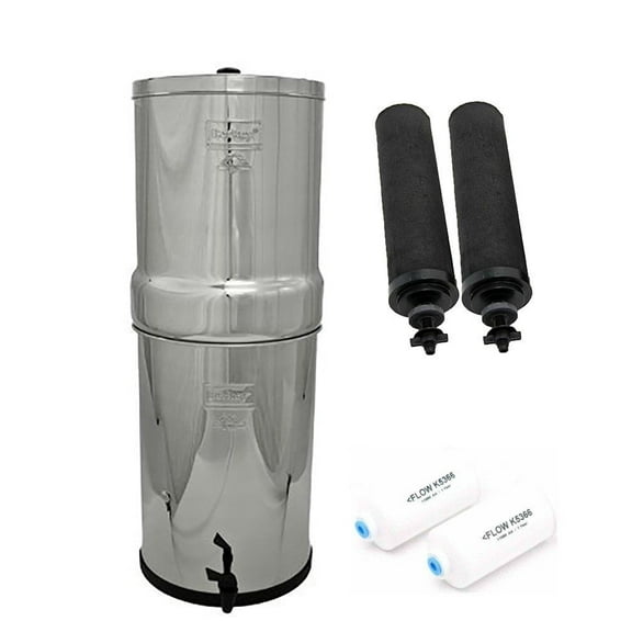 Crown Berkey Water Filter With 2 Black and 2 PF2 Fluoride Filters