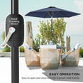 thumbnail image 4 of Outsunny Patio Sun Umbrella, Outdoor Parasol with 6 Ribs, Blue, 4 of 10