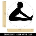 thumbnail image 2 of Yoga Seated Forward Bend Pose Self-Inking Rubber Stamp Ink Stamper - Orange Ink - Medium 1 Inch, 2 of 7