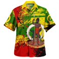 thumbnail image 3 of Camisa de playa de manga corta con estampado 3D para hombres, ropa tribal isleña polinesia, camisas casuales con botones para hombres, ropa, 3 of 5