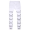 thumbnail image 3 of HUPOM Mens Casual Dress Pants Pants For Men Chinos Mid Waist Rise Short Slim Bootcut White 2XL, 3 of 3