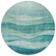 thumbnail image 2 of Addison Rugs Chantille Indoor/Outdoor Transitional Swirls Teal Washable Round Rug, 8' x 8', 2 of 6