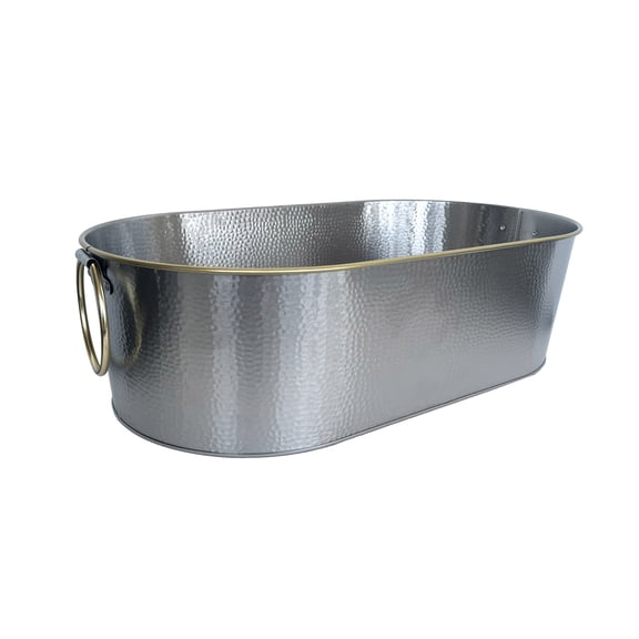Better Homes & Gardens Stainless Steel Hammered Oval Tub, 20.27 in x 11.22 in