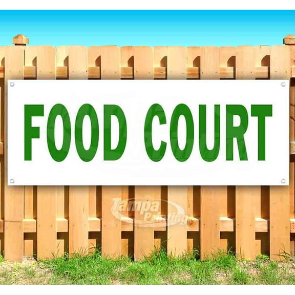 Food Court 13 oz Vinyl Banner With Metal Grommets