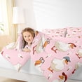 thumbnail image 4 of Homewish Boys Girls Kawaii Duck Bedding Comforter Set 2pcs,Cute Cartoon Twin Comforter Sets Microfiber,Farmhouse Animal Breathable Bedding Set,Lightweight Room Decor,Reversible, 4 of 8