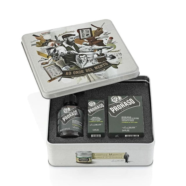 Kit de Afeitar Profesional Cipre & Vetiver Proraso 3 Piezas