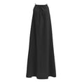 thumbnail image 6 of OSOLU Solid Color Women Linen Sleeveless Extra Long Back Lace Up Linen Sleeveless Extra Long Dress Soft Sundress Vacation 2025 Elegant Classy Dresses, 6 of 6