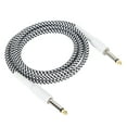 thumbnail image 3 of Instrument Cable, Copper Conductor Safe 6.35mm Male Jack Stereo Audio Cord Easy Access For Electric Guitar White 6.35mm Plug 1m / 3.3ft, 3 of 8