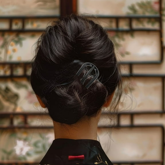 Raindrops U-Shaped Hairpin Stick for Women French Twist Hair Pin Large Hair Pins for Thick Hair Vintage Chinese Style Hair Clip Unique Hair Stick