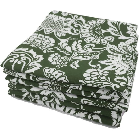 

XIACOCO-Napkin Set Green 100% Cotton Oversized Napkins Size 18X18 Inch. For Kitchen Dining Tabletop Decoration Parties Thanks Giving And Everyday Use. Set Of 6 Napkins.