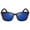 Black | Blue Mirror, variant on Square Polarized Mirrored Sunglasses for Women Colorful 80's Anti-Glare TR90 Frame UV Protection Sun Glasses