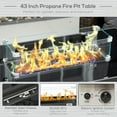 thumbnail image 4 of Outsunny Table de Foyer au Propane de 50 000 BTU avec Pare-Vent en Verre Gris, 4 of 10