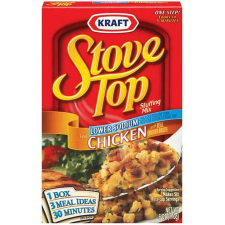 Kraft Stove Top Stuffing Mix Chicken Lower Sodium, 6 oz
