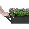 thumbnail image 2 of Raised Planter Box Outdoor with Legs Elevated Raised Garden Bed with Wheels Flower Boxes Outdoor Standing Planter for Vegetables Flowers Herbs Planting,Black, 2 of 6