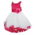 thumbnail image 2 of MSemis Kids Wedding Party Bowknot Petals Flower Girl Dress Rose 10, 2 of 5