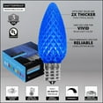 thumbnail image 3 of Wintergreen Lighting C9 Blue OptiCore Faceted LED Christmas Pathway Light Kit, 100 Lights, 12" Spacing, Green Wire, 100 ft, 3 of 8