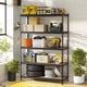 thumbnail image 2 of 5 niveles heavy duty metal almacenamiento estantes: adjustable utility rack para garage, warehouse, pantry, kitchen, basement, y laundry (negra), 2 of 7