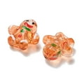 thumbnail image 3 of 1 Strand Christmas Handmade Lampwork Beads Strands with Enamel Gingerbread Man Orange 14.5~15x14x7mm Hole: 1mm 26pcs/strand 14.17''(36cm), 3 of 4