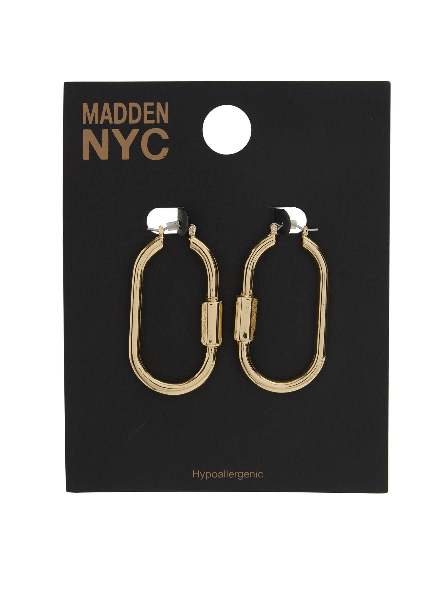 ピアス Carabiner Hoop Earrings #5275 KIKICHIC | NYC | 14k Gold Filled Carabiner Rectangle Hoops