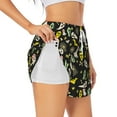 thumbnail image 3 of Lsque cartoon Skull spider web Printed Women's Running Shorts with Liner Pockets,Elastic Quick Dry Workout Athletic Gym Yoga Shorts,Womens High Waist Shorts-Medium, 3 of 9