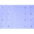 thumbnail image 1 of Ahgly Company Machine Washable Indoor Rectangle Solid Blue Modern Area Rugs, 3' x 5', 1 of 4