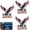3 pcs, variant on USA Faith, Family & Freedom Metal Emblem, Eagle & USA Letters Patriotic Edition 3D Metal Car Emblem, 250th Anniversary Red & Blue Flag Auto Decal for Automotive, Trucks, SUV, Motorcycle (2 pcs)