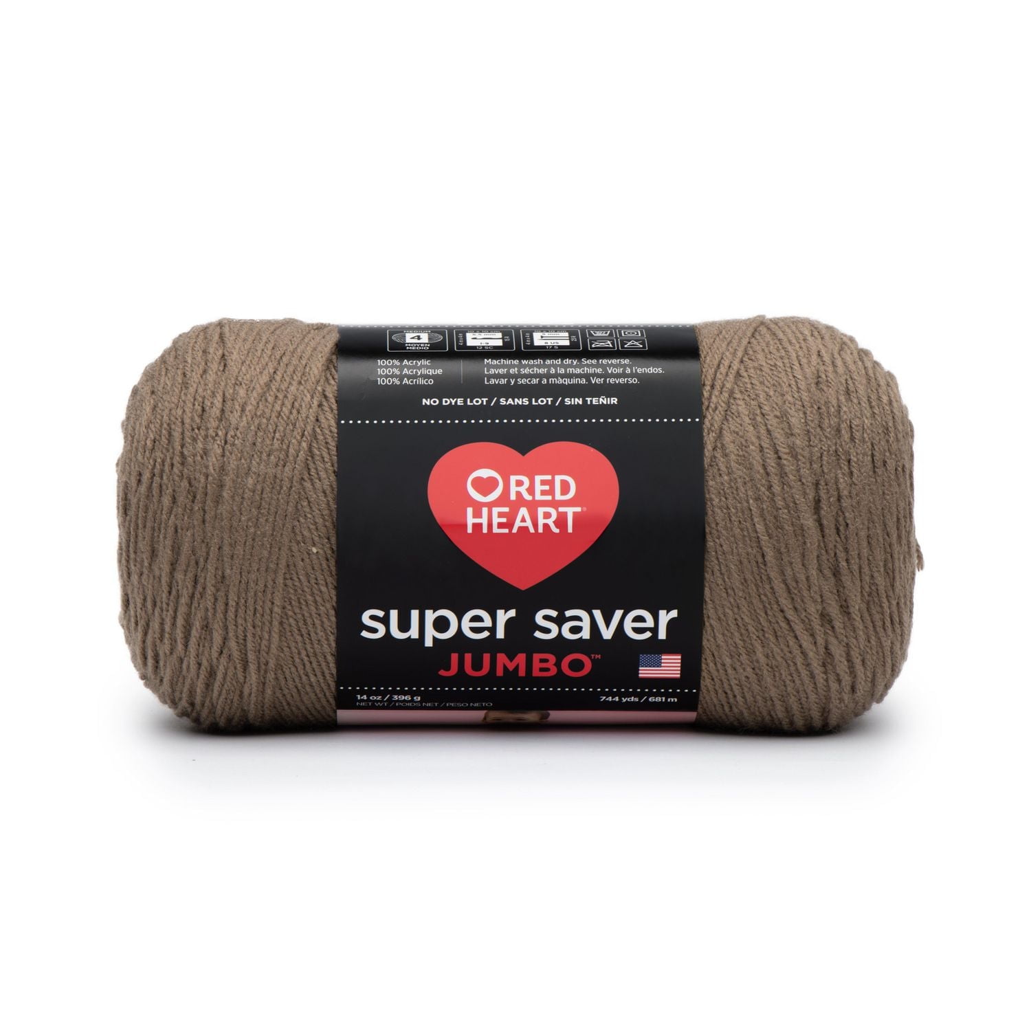 Red Heart® Super Saver® Jumbo Yarn, Acrylic #4 Medium, 14oz/396g, 744 Yards, Durable yarn, wide color range