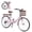 Pink, variant on Bstjewey Folding Women’s Cruiser Bike 24", 7-Speed, Women Bicycle Basket & Rack